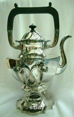Antique American Silver Plate Large Spirit Kettle Tea Pot Rogers Smith Meriden