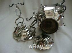 Antique American Silver Plate Large Spirit Kettle Tea Pot Rogers Smith Meriden