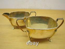 Antique Art Deco 5pc Stower & Wragg Sheffield EP Silver plate Tea Service & tray