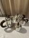 Antique Art Deco L'ecuyer Orfèvre, Paris Tea Coffee Set France Wood Silverplate