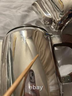 Antique Art Deco L'ECUYER Orfèvre, Paris Tea Coffee Set France Wood Silverplate