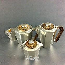 Antique Art Deco Silver Plated Tea Coffee Set French Christofle