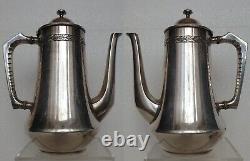 Antique Art Nouveau Deco WMF Tea Coffee Set Silver Plate 1900 German Jugendstil