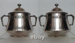 Antique Art Nouveau Deco WMF Tea Coffee Set Silver Plate 1900 German Jugendstil