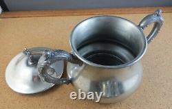 Antique Art Nouveau Floral Webster Silver Plate Teapot Tea Service Set 678