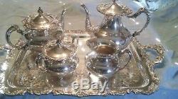 Antique Ascot Community Sheffield Design Silver plate Coffee/Tea Set