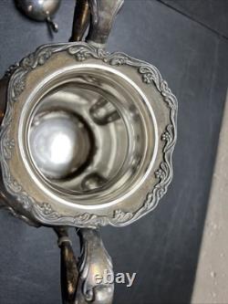 Antique BARBOUR Quadruple Silver Plate Samovar Hot Water Tea Coffee Urn #2435