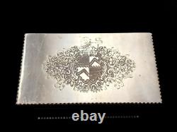 Antique Barker Ellis England Silver Plate Tea Caddy Box 15 Oz