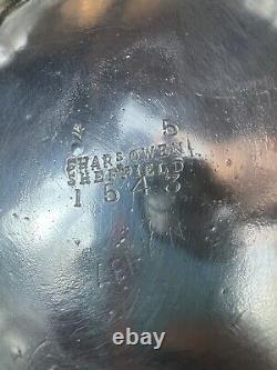 Antique CharsOwen 1853-1863 Sheffield Silver Plate Tea/Coffee Pot Charles Owen