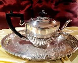 Antique Cheltenham Sheffield 5 PIECE Silverplate Tea Set Service