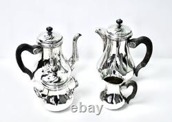 Antique Christofle Silver Plate Tea and Coffee Pot Set (4) excellent condition