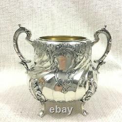 Antique Christofle Silver Plated Tea Set Teapot French Louis XIV Art Nouveau