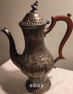 Antique Coffee Tea Pot Set Silver Plate Sheffield England