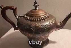 Antique Coffee Tea Pot Set Silver Plate Sheffield England