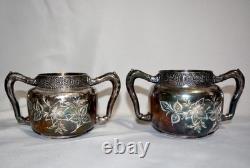 Antique Colonial Silver Co. Quadruple Silver Plate Tea Set 4 Pcs. Victorian Era