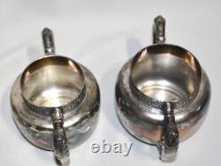 Antique Colonial Silver Co. Quadruple Silver Plate Tea Set 4 Pcs. Victorian Era