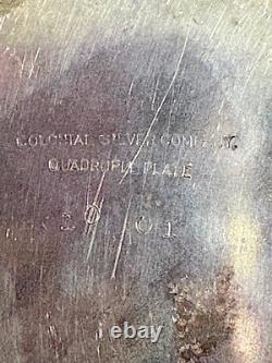 Antique Colonial Silver Co. Quadruple Silver Plate Tea Set 4 Pcs. Victorian Era