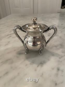 Antique Complete 5 Piece Silver-Plate Tea/Coffee Set-SHEETS R. S. CO. 1875/1402