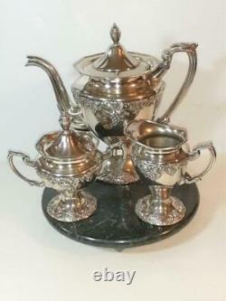 Antique Continental Silver Plate 3 Pc Coffee Tea Set MINT & No Hallmarks Ex