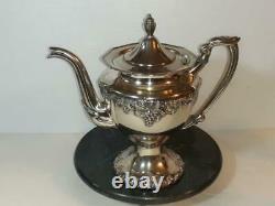 Antique Continental Silver Plate 3 Pc Coffee Tea Set MINT & No Hallmarks Ex