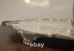 Antique Crown Silver Co American Sheffield Silverplate Footed Tea Serving Tray