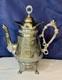 Antique Derby Silver Co Quadruple Plate Footed Teapot 1600 Ornately Etched 10.5