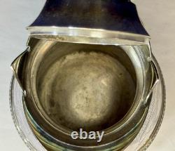 Antique Derby Silver Co Quadruple Plate Footed Teapot 1600 Ornately Etched 10.5