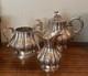 Antique Elkington English Silverplate Tea Service Creamer, Sugar, Teapot C1859