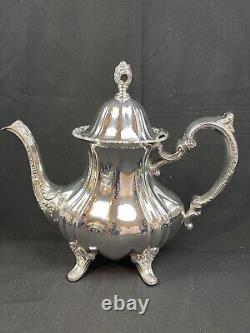 Antique EPCA Lancaster Rose 400 Silver Plate Tea Coffee Teapot Set 4-pc 2630