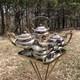 Antique E. G. Webster Silver Plate Tea Set 6pcs Kettle Warmer Pot Cream Sugar