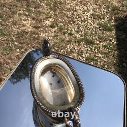 Antique E. G. Webster Silver Plate Tea Set 6pcs Kettle Warmer Pot Cream Sugar