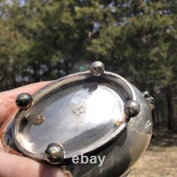 Antique E. G. Webster Silver Plate Tea Set 6pcs Kettle Warmer Pot Cream Sugar