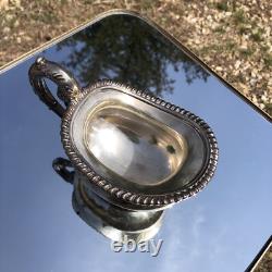 Antique E. G. Webster Silver Plate Tea Set 6pcs Kettle Warmer Pot Cream Sugar