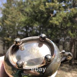 Antique E. G. Webster Silver Plate Tea Set 6pcs Kettle Warmer Pot Cream Sugar