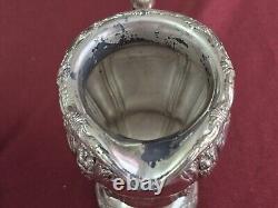 Antique E. G. Webster & Son Ornate Grape & Floral Silverplate 4 Piece Tea Service
