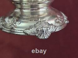 Antique E. G. Webster & Son Ornate Grape & Floral Silverplate 4 Piece Tea Service