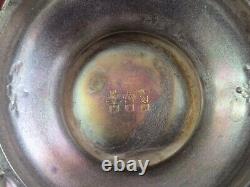 Antique E. G. Webster & Son Ornate Grape & Floral Silverplate 4 Piece Tea Service