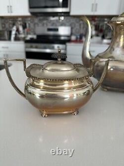 Antique E. G. Webster & Son Ornate Repousse Silverplate 3 PC Tea/Coffee Set Rare