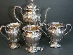 Antique E. G. Webster & Son Ornate Repousse Silverplate 4 PC Tea/Coffee Set Rare