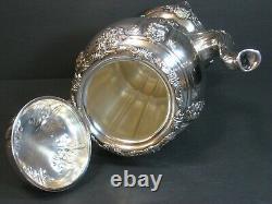 Antique E. G. Webster & Son Ornate Repousse Silverplate 4 PC Tea/Coffee Set Rare