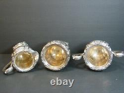 Antique E. G. Webster & Son Ornate Repousse Silverplate 4 PC Tea/Coffee Set Rare