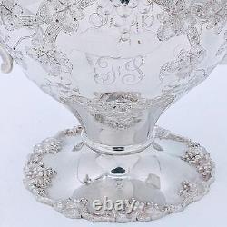 Antique E G Webster & Sons Silver Plate Hand Chased Repousse Teapot Coffee pot