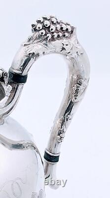 Antique E G Webster & Sons Silver Plate Hand Chased Repousse Teapot Coffee pot