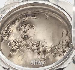 Antique E G Webster & Sons Silver Plate Hand Chased Repousse Teapot Coffee pot