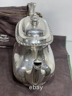 Antique Edwardian Queen Anne Style silver plate Tea Coffee set o 5 Reed & Barton
