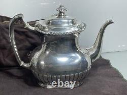 Antique Edwardian Queen Anne Style silver plate Tea Coffee set o 5 Reed & Barton
