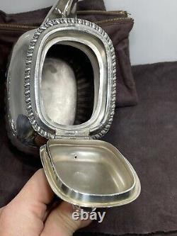 Antique Edwardian Queen Anne Style silver plate Tea Coffee set o 5 Reed & Barton