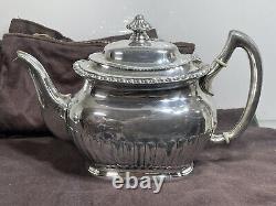Antique Edwardian Queen Anne Style silver plate Tea Coffee set o 5 Reed & Barton