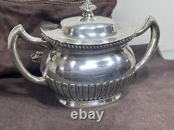 Antique Edwardian Queen Anne Style silver plate Tea Coffee set o 5 Reed & Barton