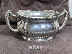 Antique Edwardian Queen Anne Style silver plate Tea Coffee set o 5 Reed & Barton